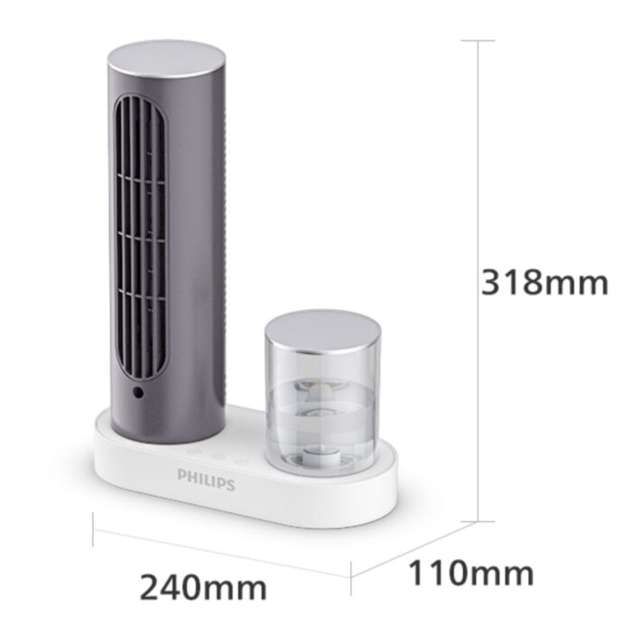 Philips electric fan humidification spray office mute home small desktop fan tower fan 4K hidden camera - Image 2